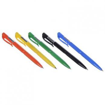Ручка шариковая автоматическая синяя ClipStudio 0,7мм, ассорти  525-119