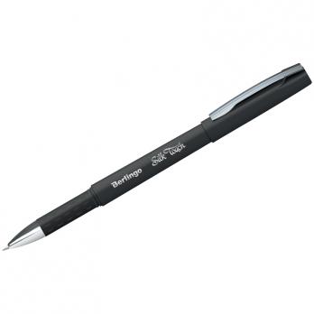Ручка гелевая черная Berlingo "Silk touch" 0,5(0,3)мм, рез.упор  CGp_05121  265906