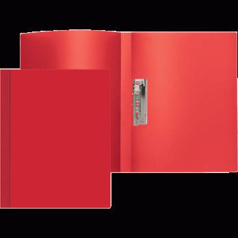 Папка с боковым прижимом A4 Attomex красная, пластик-0,5мм, непрозрачная  3110400
