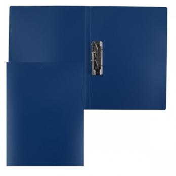 Папка с боковым прижимом A4 Attomex синяя, пластик-0,5мм, непрозрачная  3110402