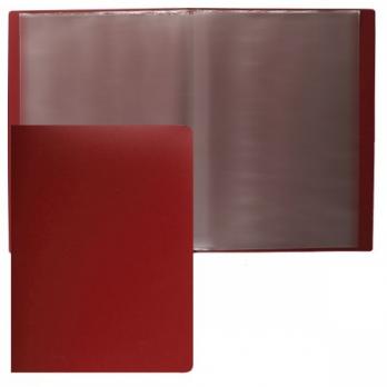 Папка А4 10 файлов Attomex красная, пластик-0.5мм  3100400
