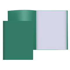 Папка А4 10 файлов Attomex зеленая, пластик-0.5мм  3100401