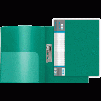 Папка с боковым прижимом A4 deVente "Daily" зеленая, с внутр. карманом, пластик-0,7мм  3110700