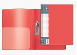 Папка с боковым прижимом A4 deVente "Daily" красная, с внутр. карманом, пластик-0,7мм  3110705