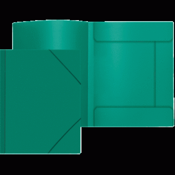 Папка на резинках А4 Attomex зеленая, корешок-50мм, пластик-0,45мм  3070401