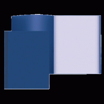 Папка А4 10 файлов Attomex синяя, пластик-0,5мм, фактура "песок"  3100402