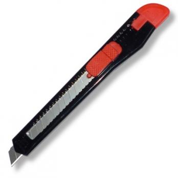 Нож канцелярский  9мм Attomex пластиковые направляющие, ассорти  4090300