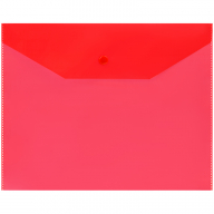 Папка-конверт на кнопке OfficeSpace А5 (190*240мм) 120мкм, полупрозрачная, красная  344556