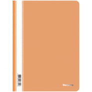 Папка-скоросшиватель А4 Berlingo оранжевая, пластик-0,18мм, с прозр. верхом  ASp_04116 184158