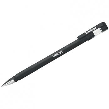 Ручка гелевая черная Berlingo "Velvet" 0,5(0,3)мм, рез.упор  CGp_50125  265906