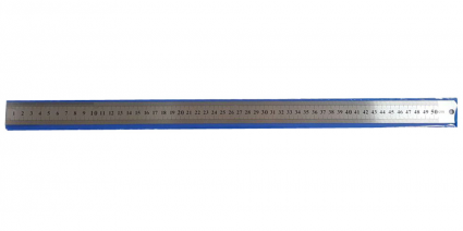 Линейка 50см Проф-Пресс стальная, толщина 0.3 мм, в пвх чехле  Л-6764