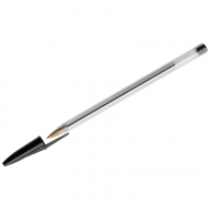 Ручка шариковая черная OfficeSpace 0,7(0,5)мм, прозрачный корпус  BPb_15927 253341