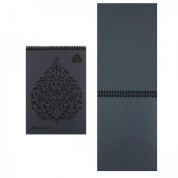 Блокнот для пастели А4 30л Лилия Холдинг "Premium Graphite" 160г/м2, холст, на пружине,серый БPr4/GH
