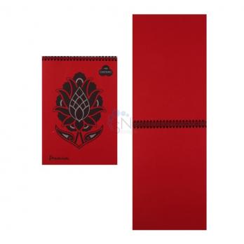 Блокнот для пастели А4 30л Лилия Холдинг "Premium Red" 160г/м2, холст, на пружине, красный  БPr-6259
