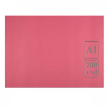 Картон цветной тонированный А1 Лилия Холдинг 200г/м2, красный  КЦ А1 роз.