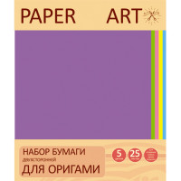 Бумага для оригами 20х20см "Paper Art. Нежные тона" 25л/5цв, 2-ух стороняя  ЦБО255221