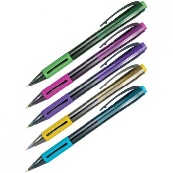Ручка шариковая автоматическая синяя Berlingo "SI-400 Color" 0,7(0,5)мм, рез.упор CBm_70500 242244
