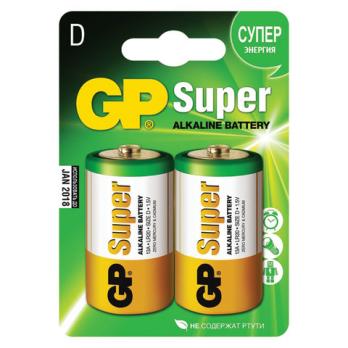Батарейка GP LR20-2BL Super(GP 13A-CR2)(2/20/160) 1шт  13A-CR2 02655