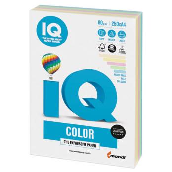 Бумага для оргтехники цветная А4 250л "IQ Mixed Colours Pastell" пастель, 5цв, 80гр/м2 RB01 133762 