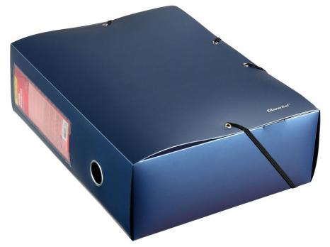 Папка архивная Silwerhof "Perlen" на резинке 100мм, голубой Metallic 311910-74