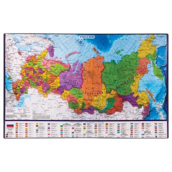 Накладка на стол 38х59см Brauberg "Карта России"  236776