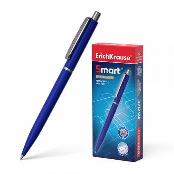 Ручка шариковая автоматическая синяя Erich Krause "Smart" 0,7мм (0,35), синий корпус  ЕК 44967