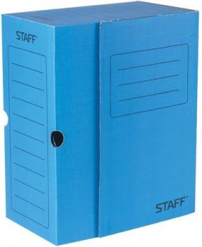 Короб архивный 325х260х150мм Staff синий, микрогофракартон, с клапаном, до 1400л 128867