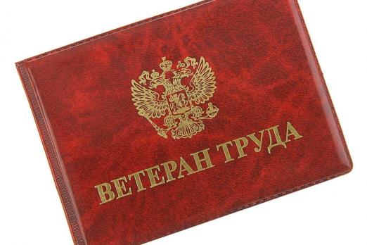 Обложка "Ветеран труда" с гербом, ПВХ, глянцевая, ассорти
