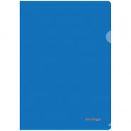Папка-уголок А4 Berlingo прозрачно-синяя, пластик-0,18мм  AGp_04102 130062 