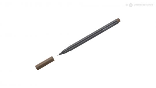 Ручка капиллярная коричневая Faber Castell "Grip" 0,4мм, 3-х гранный корпус  FC 151687