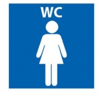 Информационная наклейка 10,6х10,6см Миленд "Женский туалет"  9-82-0013