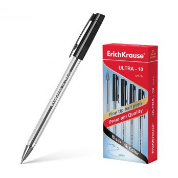Ручка шариковая черная Erich Krause "Ultra L-10" 0,7(0,26)мм, масл. основа  ЕК 13874