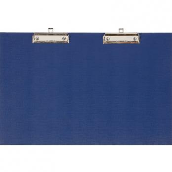 Папка-планшет А3 Attache синяя, ПВХ, горизонтальная, с двумя зажимами  1202807