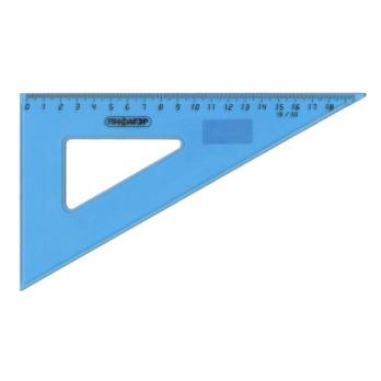 Треугольник 18см/30град Пифагор пластиковый, тонированный, прозрачный  210618