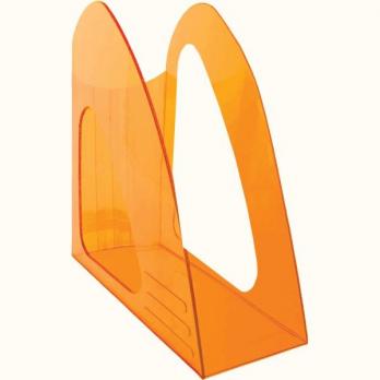 Лоток для бумаг вертикальный 1 отд deVente "Air Fluo" оранжевый неон, полупрозр., 9х24х24см  3043504