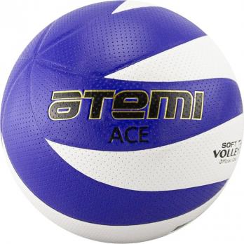 Мяч волейбольный Atemi ACE размер-5, 12 панелей, d=65-67мм, синт.кожа PVC, клееный  103752 
