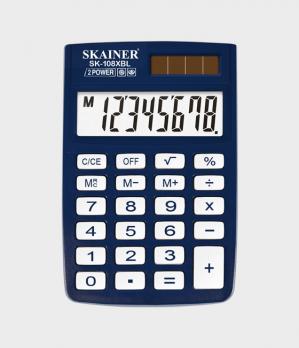 Калькулятор  8 разрядный Skainer 58x88x10мм, синий  SK-108XBL
