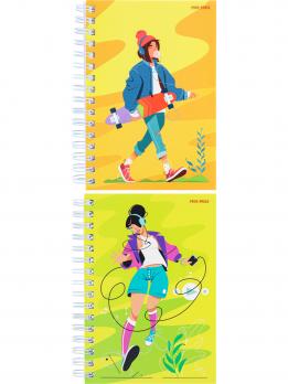 Записная книжка на гребне А6 120л Проф-Пресс "Спортивные девчонки" тв, обложка  120-9457