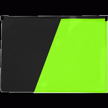 Папка молнии А4 deVente "Monochrome" глянцевая, ПВХ, 180мкм,зеленая  3072332