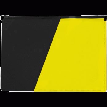 Папка молнии А4 deVente "Monochrome" глянцевая, ПВХ, 180мкм,неоновая желтая  3072320