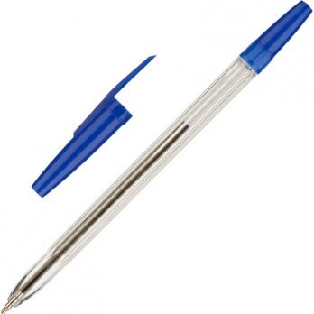 Ручка шариковая синяя Attache"Economy" 0,7(0,5)мм, прозрачный корпус  435633
