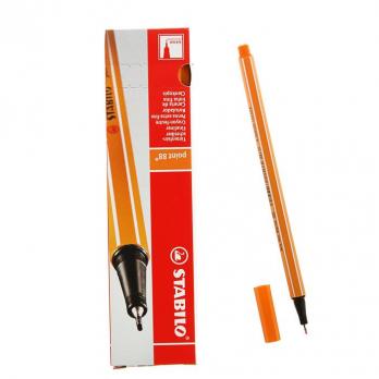 Ручка капиллярная оранжевая Stabilo "Point 88/54" 0,4мм  88/54  075913