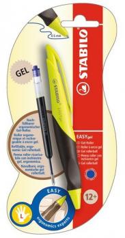 Ручка гелевая для левшей синяя Stabilo "Easy Gel" 0,5мм, в блистере  В-39996-10     