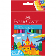 Фломастеры 24цв Faber-Castell "Замок" смываемые, в картон.коробке  554202 315948