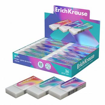 Ластик ErichKrause "Blink" 66х18х6мм, прямоугольный, белый  ЕК 60765