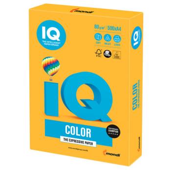 Бумага для оргтехники цветная А4 100л IQ Color Neon "Оранжевый" неон, плотность-80г/м2  133721