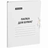 Папка с завязками А4 немелованный картон 380 г/м2 OfficeSpace до 400л  300662