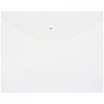 Папка-конверт на кнопке OfficeSpace А5 (190*240мм) 120мкм, прозрачная 344558