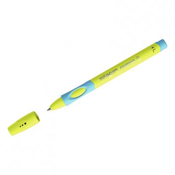 Ручка шариковая для левшей, синяя Stabilo "LeftRight" 0,8(0,4)мм, желтый корпус  6318/8-10-41  313098