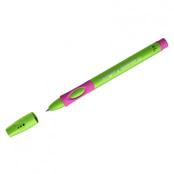 Ручка шариковая для левшей, синяя Stabilo "LeftRight" 0,8(0,4)мм, грип, зеленый/малиновый корпус